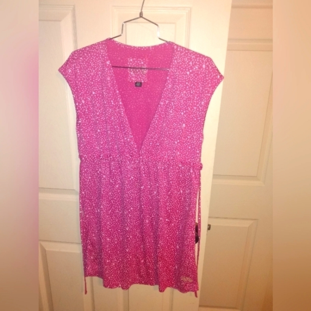 Women's Size Large Hot Pink Tunic Style Top